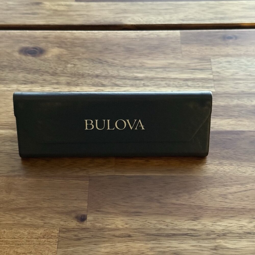 Bulova Triangular Folding Hard Case Only Glasses … - image 4